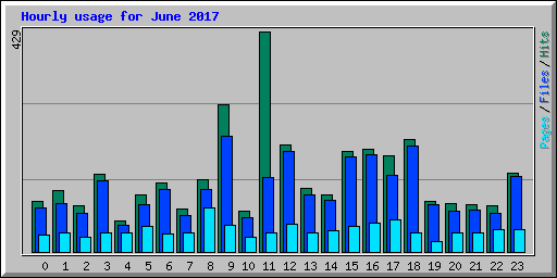 Hourly usage for June 2017